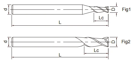 超微粒长柄立铣刀2FLUTES-标兵传动网