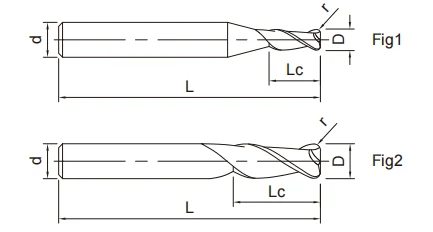 极超微粒圆鼻立铣刀2FLUTES-标兵传动网